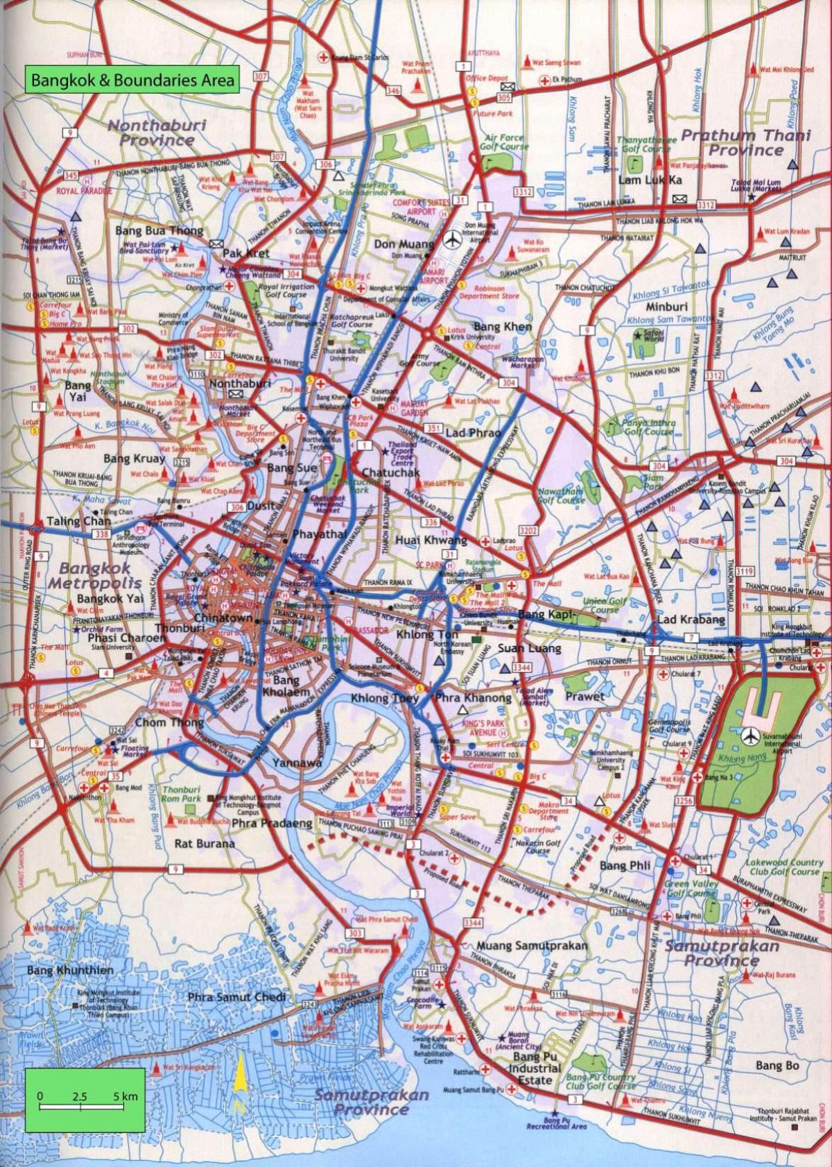 曼谷（Krung Thep）道路图