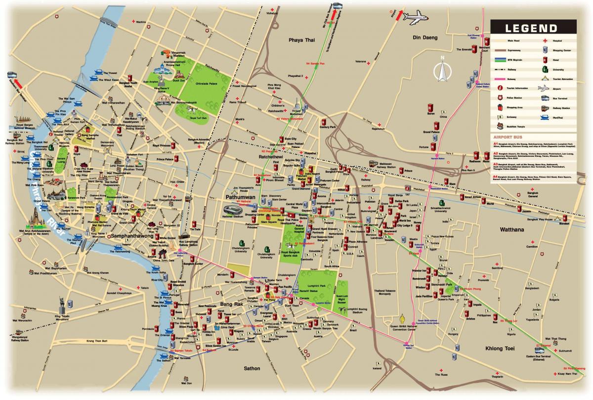 曼谷（Krung Thep）城市地图